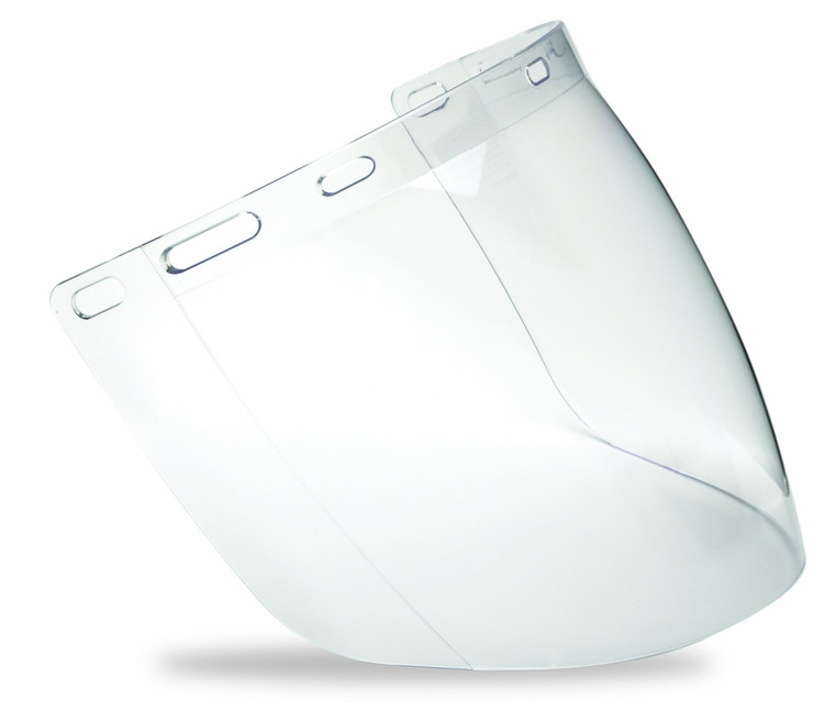 CLEAR POLYCARBONATED EXTRA HIGH IMPACT VISOR - 405 X 205MM FITS 50864