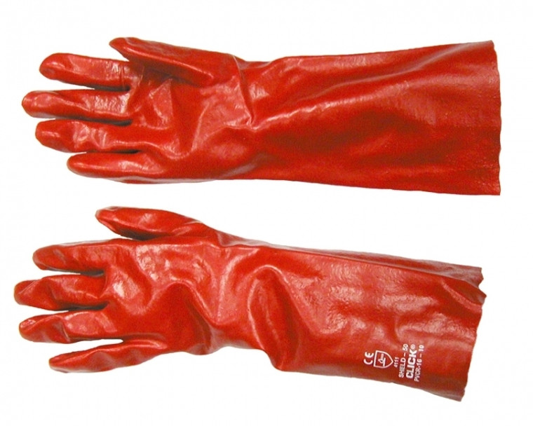 450MM RED PVC GAUNTLETS