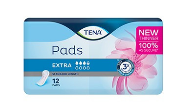 TENA PADS EXTRA STANDARD LENGTH (12) - 760443 - CARTON OF 72 (6 X 12)
