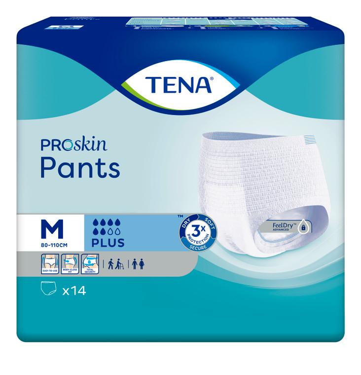 TENA PANTS PLUS MEDIUM 80CM - 110CM PROSKIN - 792539 - CARTON OF 56 (4 X 14)