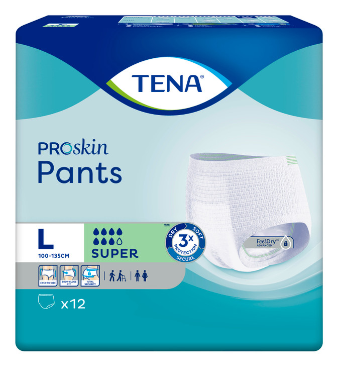 TENA PANTS SUPER LARGE PROSKIN - 793614 - CARTON OF 48 (4 X 12)