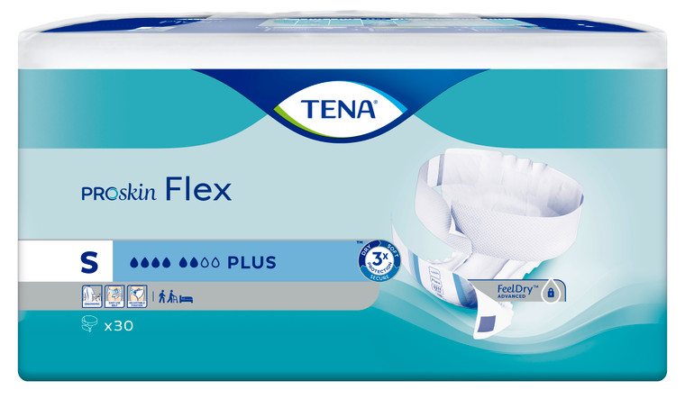 TENA FLEX PLUS SMALL - 730437 - CARTON OF 90 (3 X 30)