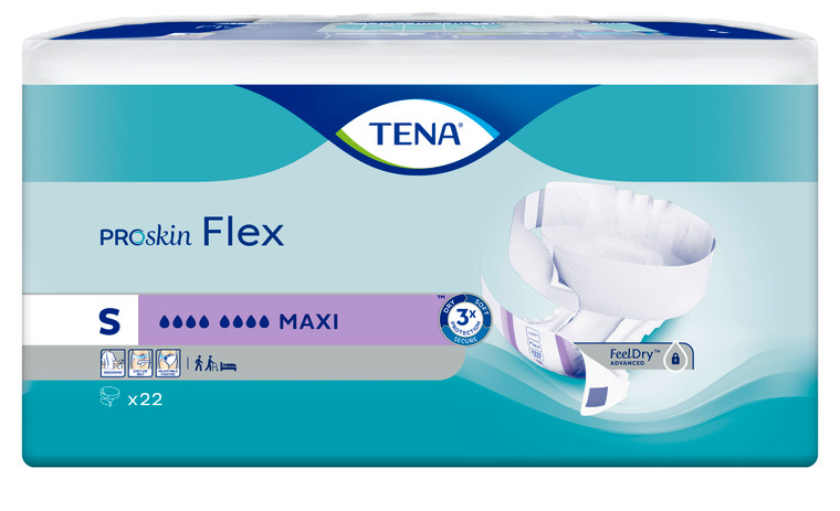 TENA FLEX MAXI SMALL - 725122 - CARTON OF 66 (3 X 22)