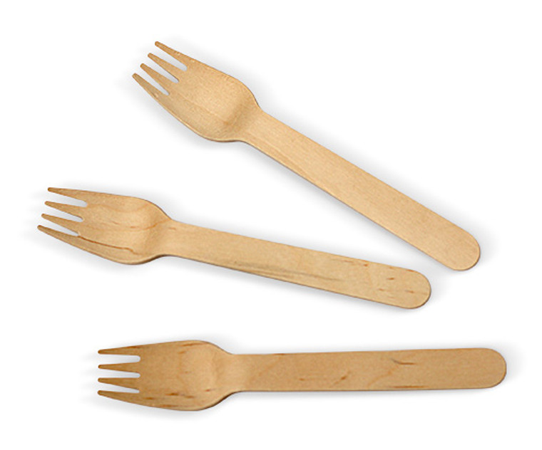 WOODEN FORKS (PACK OF 100) - WF160