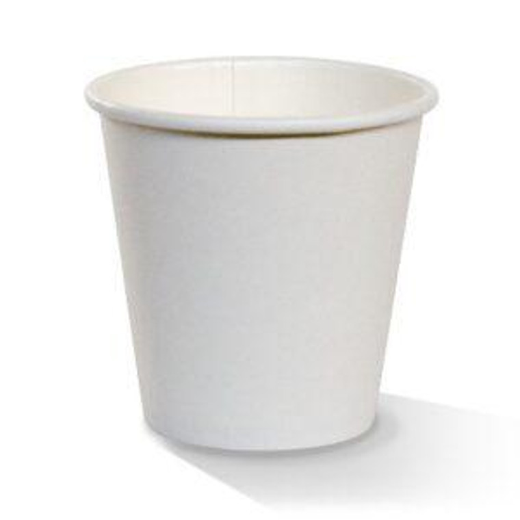 CUP PAPER COFFEE SINGLE WALL 8OZ WHITE (CTN OF 1000) - WHT PHC8S (80MM DIAM)