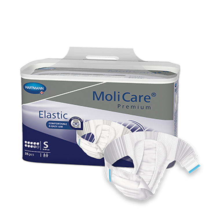 MOLICARE PREMIUM ELASTIC 9D SMALL - (WAIST/HIP: 70-90CM) - CARTON 78 - 165571 - 2546ML