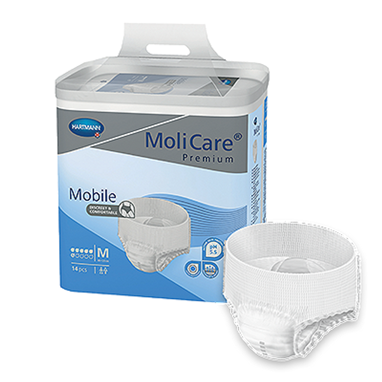 MOLICARE PREMIUM MOBILE 6D MEDIUM - (WAIST/HIP: 80-120CM) - CARTON 42 - 915832 - 1662ML