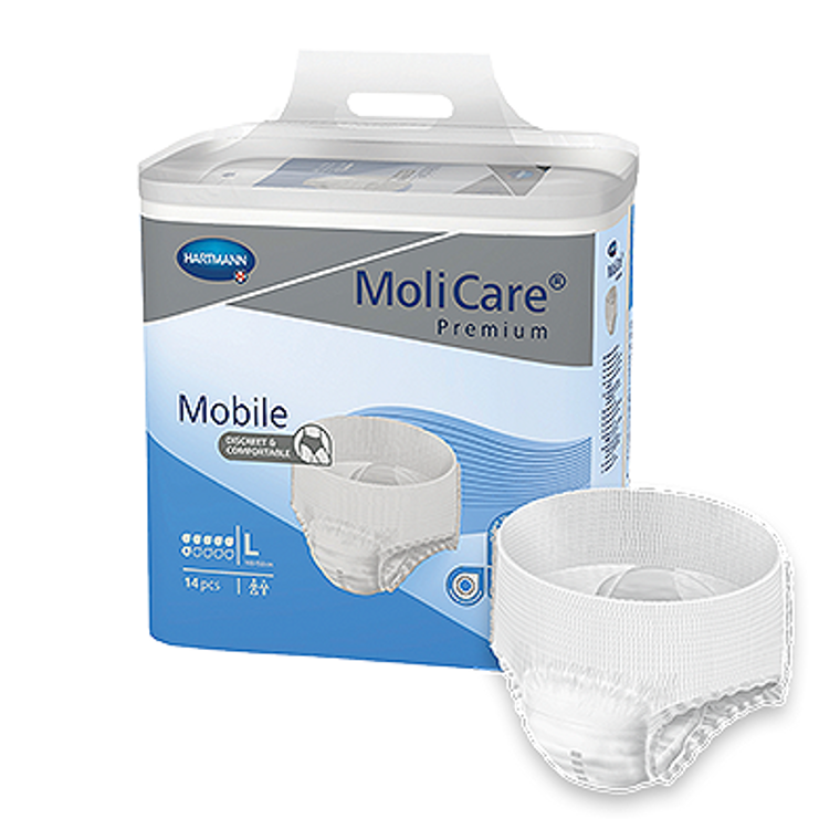 MOLICARE PREMIUM MOBILE 6D LARGE - (WAIST/HIP: 100-150CM) - CARTON 56 - 915833 - 1963ML