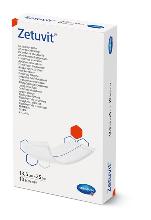 ZETUVIT STERILE DRESSING 13.5CM X 25CM (BOX OF 10) - 413705