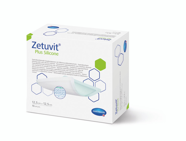 ZETUVIT PLUS SILICONE 12.5X12.5CM - BOX 10 - 413820