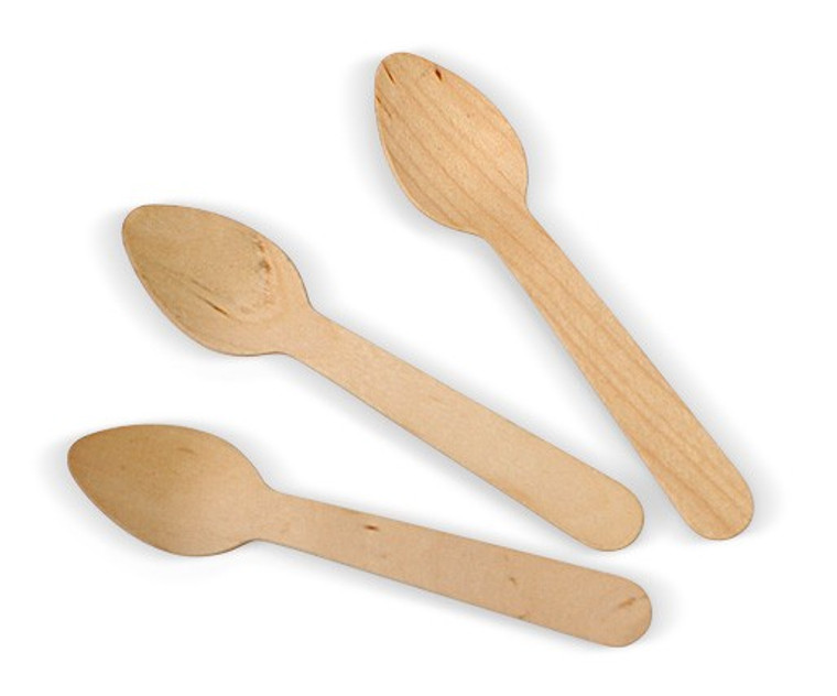 WOODEN TEASPOON PACK OF 100 - WS110