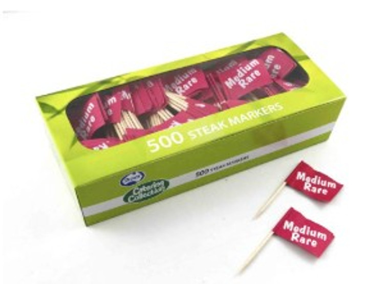 STEAK MARKERS MEDIUM/RARE BOX 500