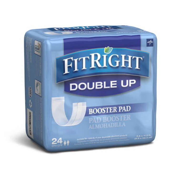 MEDLINE FITRIGHT DOUBLE UP LINER (BOOSTER PAD) - 450ML 9CM X 29CM  - CARTON 192 - MSC326015