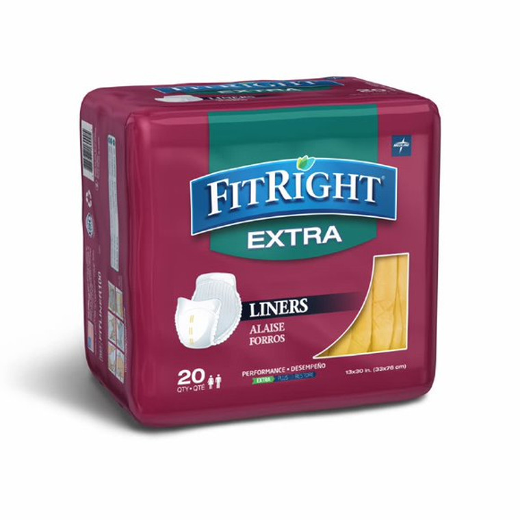 MEDLINE FITRIGHT LINERS EXTRA 1275ML - 33CM X 76CM - CARTON 80 - FITLINER100