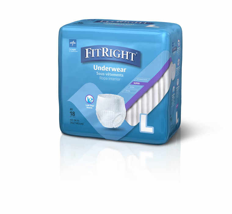 MEDLINE PROTECTION PLUS PROTECTIVE UNDERWEAR PULL UP 863ML (L) 102CM-142CM- CARTON 72 - MSC33505