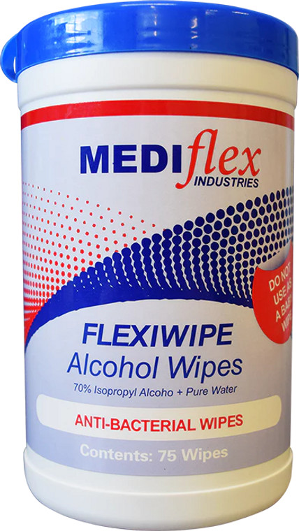 WIPES ALCOHOL TUB OF 75 - MEDIFLEX