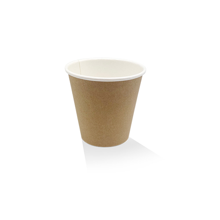 CUP PAPER COFFEE SINGLE WALL 8OZ BRN KRAFT (CTN OF 1000) -  KHC8S90