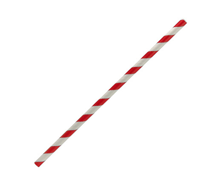 STRAW REGULAR PAPER - RED STRIPE 2500PCS/CTN - PSRRED