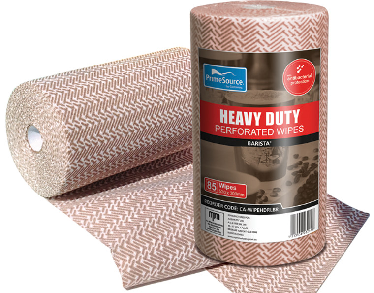 HEAVY DUTY BROWN WIPES 90 SHEETS PER ROLL - 4/CTN