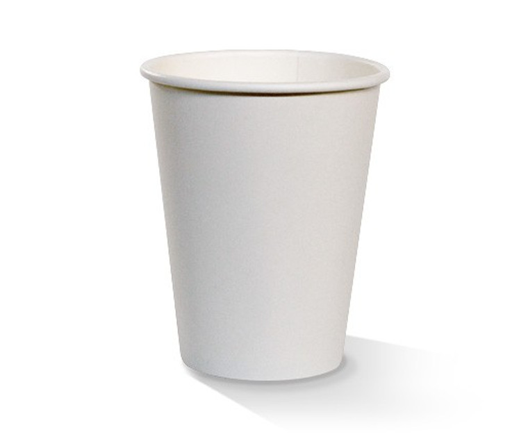 CUP PAPER COFFEE SINGLE WALL 12 OZ PE COATED /PLAIN WHITE 1000 PCS/CTN - PHC12S