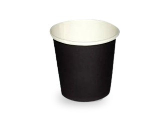 CUP PAPER COFFEE SINGLE WALL BLACK - 4 OZ