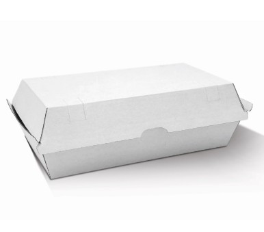 SNACK BOX-LARGE CORRUGATED WHITE 200PC/CTN - WCB8