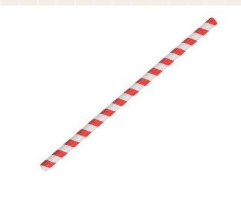 STRAW JUMBO PAPER RED STRIPE (2500 PER CARTON) - PSJRED