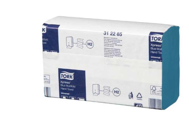 TORK XPRESSÂ® BLUE MULTIFOLD HAND TOWEL / SLIMLINE 1PY UNIVERSAL H2 - 312285
