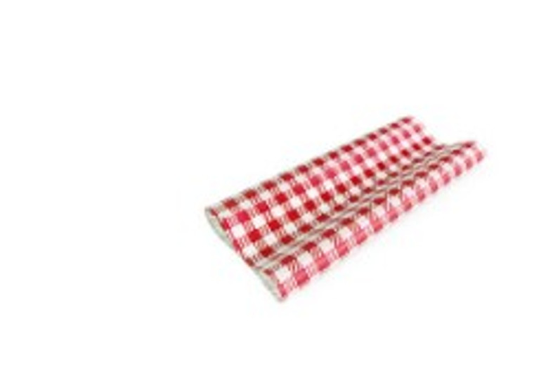 GREASEPROOF PAPER GINGHAM RED 190 X 150MM - 200/REAM - GPGREDH(PACK)