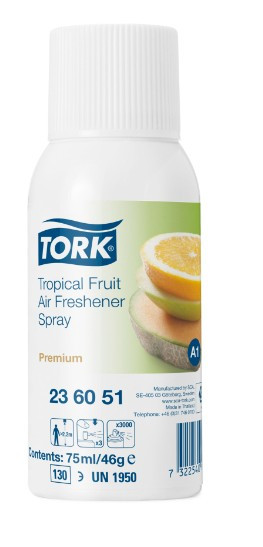 TORK TROPICAL FRUIT AIR FRESHENER SPRAY PREMIUM 3000 SPRAYS 12 REFIILLS - 236051