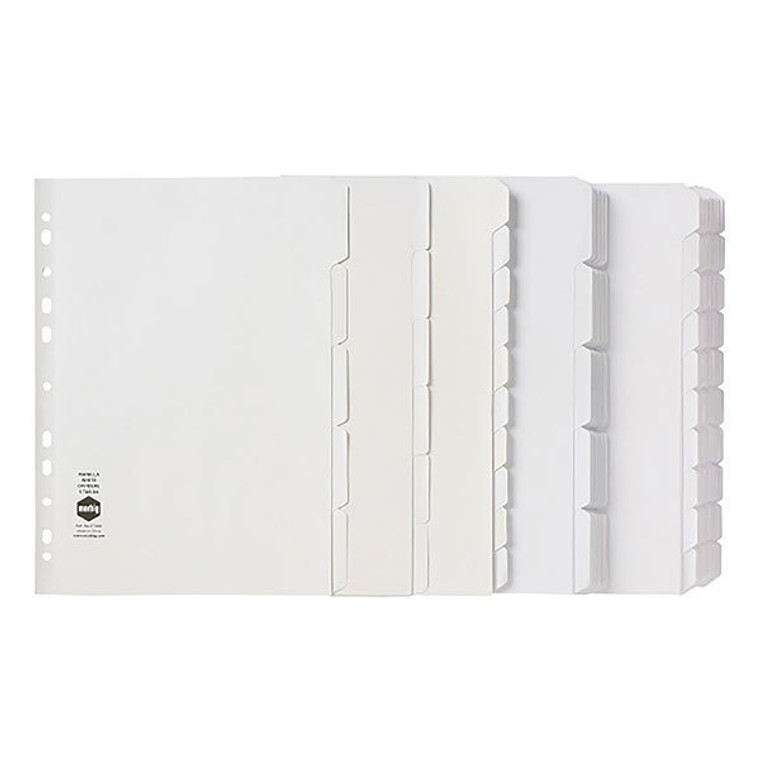 DIVIDERS 5 TAB MANILLA A4 WHITE - MARBIG