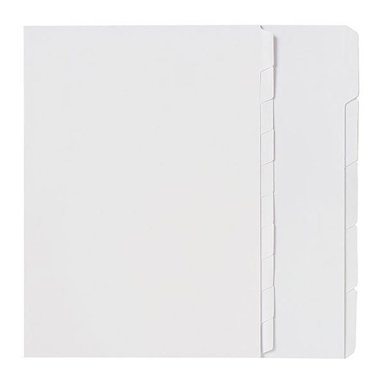 DIVIDERS 10 TAB MANILLA UNPUNCHED WHITE - MARBIG