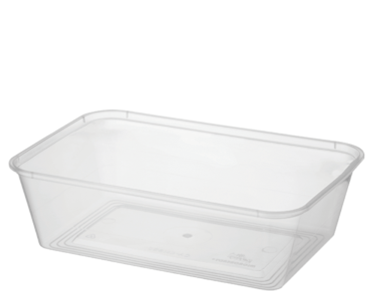 CONTAINER RECTANGLE MICROREADY 650ML (PACK OF 50) - CASTAWAY