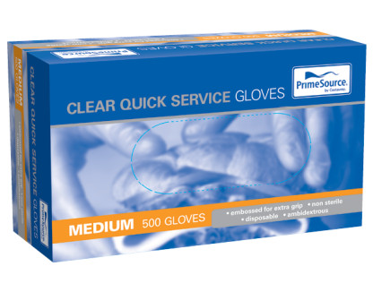 GLOVES QUICK SERVICE LATEX FREE BOX OF 500 - MEDIUM
