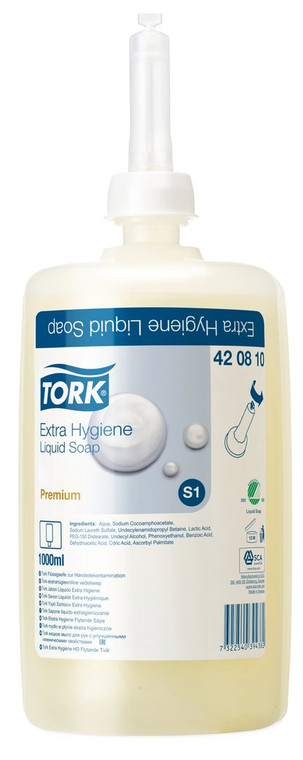 TORK HAND WASHING LIQUID SOAP REFILL 1000ML S1 (6 PER CARTON) - 420810