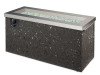 Key Largo Crystal Fire Pit with Stainless Steel Top and Grey Tereneo Base (KL-1242-SS)