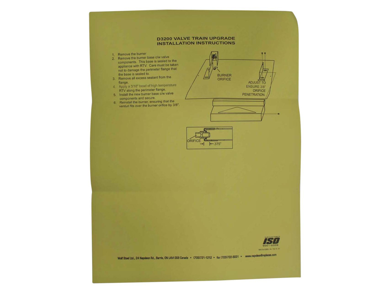 Napoleon GD3200 Valve Train Assembly - NG - W010-2488