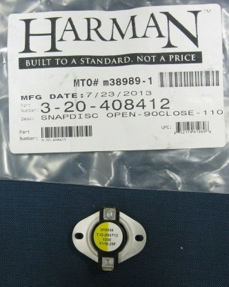 Harman Fan Control Snap Disc - 3-20-408412