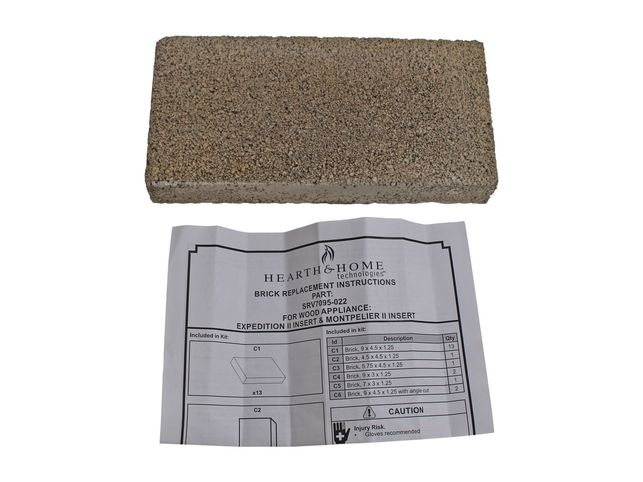 Quadra-Fire & Vermont Castings Brick Assembly - SRV7095-022