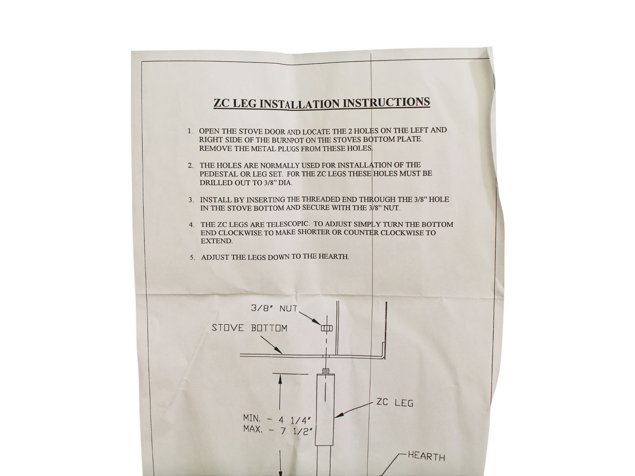 Breckwell ZC Legs - Set of 2 - A-ZCLEGS