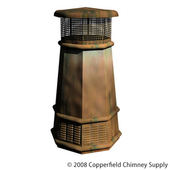 European King Copper Chimney Pot (H8461)