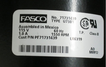 Buck Fasco Single Speed Motor (PE-71731439)