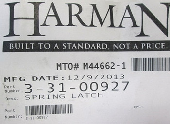 Harman & Heatilator Eco-Choice Pellet Stove Spring Latch (3-31-00927)