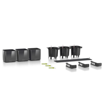 Lechuza Green Wall Home Kit - CUBE 14 - Glossy Charcoal (13524)