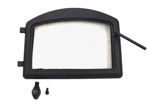 Napoleon Metallic Black Standard Arch Cast Iron Door w/Glass (H222M)