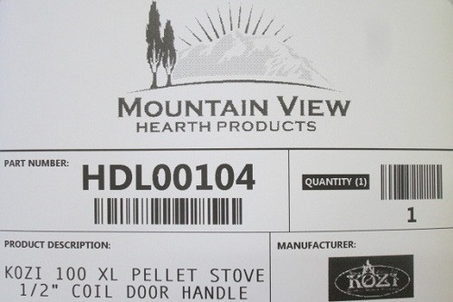 Kozi 100 XL 1/2" Coil Handle - Black (HDL00104)