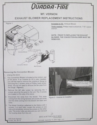 Quadra-Fire Mt. Vernon Combustion Blower (SRV7000-193)