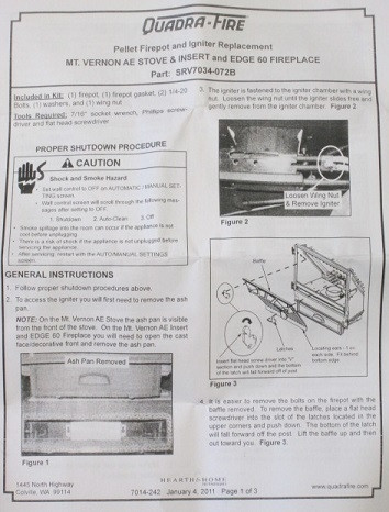 Heatilator & Quadra-Fire Firepot Assembly - SRV7034-072B