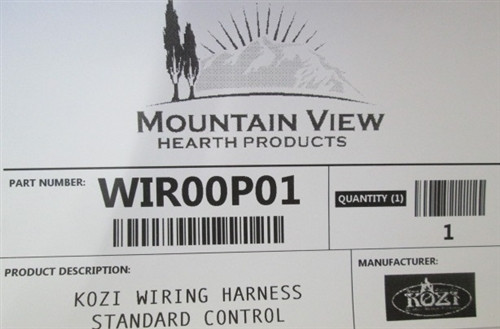 Kozi Standard Control Wiring Harness (WIR00P01)