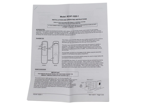 HHT Remote Control & Solenoid Kit (REM-KIT)